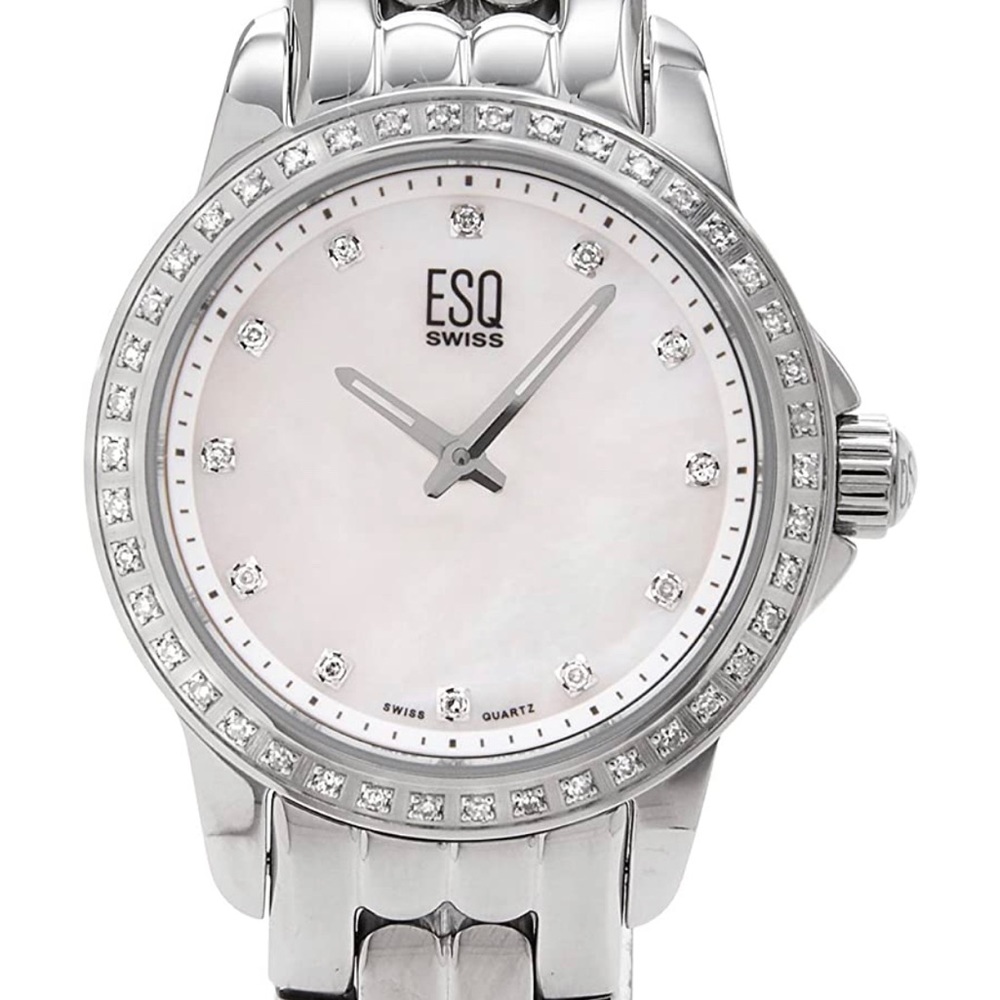 ESQ by Movado Women's 7101250 Luxe White Mother Of Pearl Dial Watch